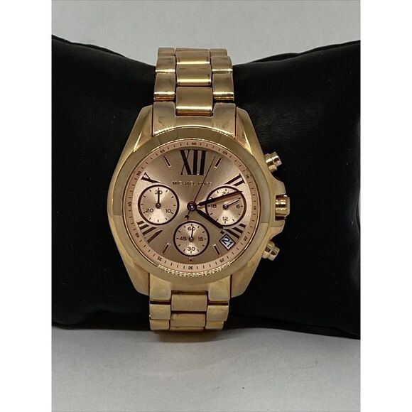 Michael Kors Bradshaw MK5799 Women Stainless Steel Analog Dial Quartz Watch Y220 - Picture 1 of 12